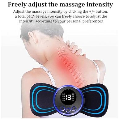 Mini Massageador Elétrico Portátil Cervical EMS