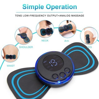 Mini Massageador Elétrico Portátil Cervical EMS