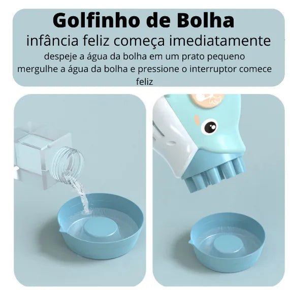 Brinquedo Crianças Máquina Pistola Lança Arma de Bolha Bolinha de Sabão Metralhadora Baleia Golfinho Automatica Eletrica - eletrogiga