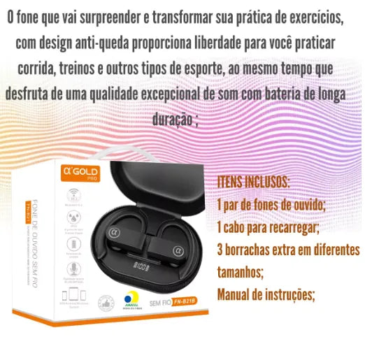 Fone De Ouvido Gancho Tws Bluetooth Esporte Corrida Ciclismo