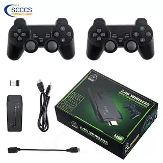 Video Game Stick 4k 10mil Jogos Retro Antigo 2 Controles Sem Fio Console Original Portatil 4K HDMI